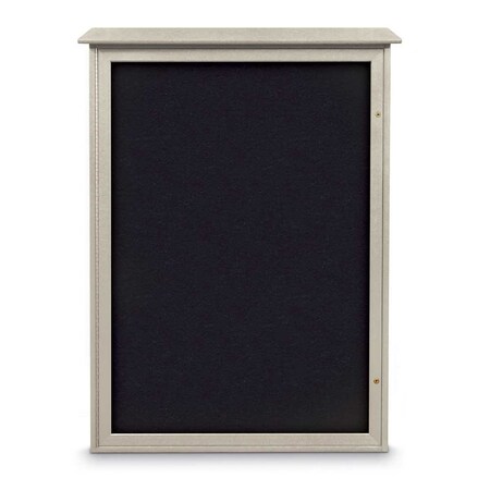 United Visual Products Indoor Enclosed Combo Board, 72"x36", Wht Frame/Wht Porc & Blue Spruce UVCB7236W-WHTPORC-BLSPRU